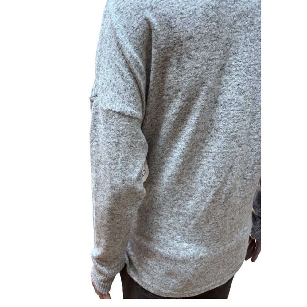 Graceland Gray Long Sleeve Ribbed Women’s Top NWT - Picture 4 of 7